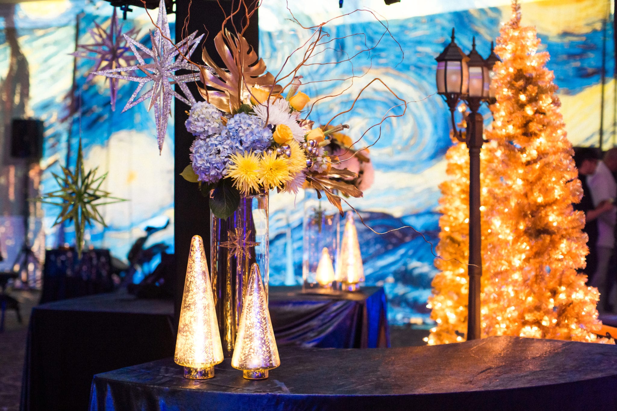 Starry Night, A Home for the Holidays Floral and Event Designs Detailed Photography by Denise Lin Photography. Part 2